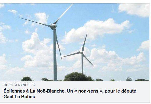 Éoliennes à La Noë-Blanche. Un « non-sens », pour le député Gaël Le Bohec