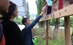 Des hôtels à insectes installés dans le jardin Hoche à Grenoble par les enfants d’un centre de loisirs