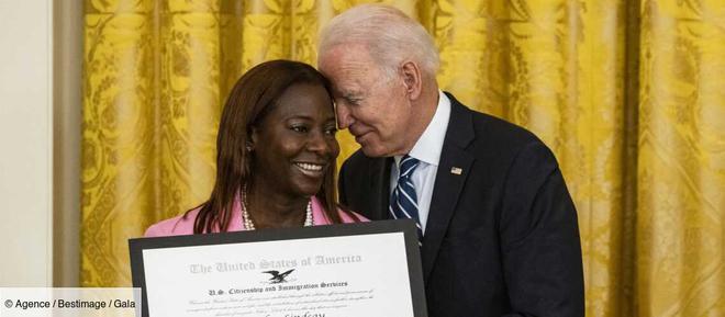 PHOTOS : Joe Biden : son hommage très tactile à la première vaccinée américaine…