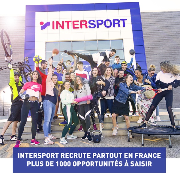 INTERSPORT recrute partout en France avec plus de 1 000 postes (emploi, stage, alternance, job étudiant et d’été)