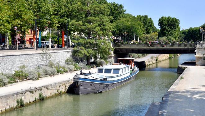 Narbonne : le canal de la Robine touché par la sécheresse