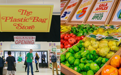 Un magasin où les produits sont créés à partir de sacs plastiques pour inciter au recyclage ????♻️