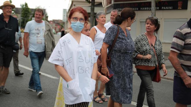 Les anti-pass sanitaire manifestent à Chauny