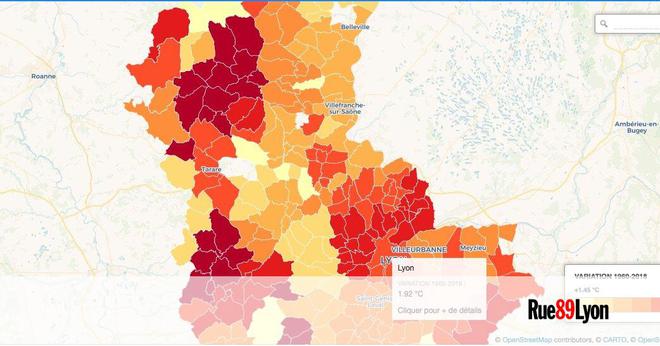 Réchauffement climatique à Lyon et dans le Rhône : regardez les températures augmenter dans votre commune