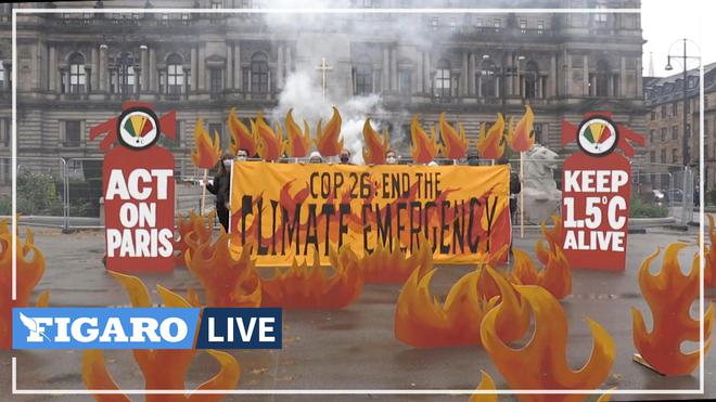 COP26: Des manifestants installent un champ «d'incendies du climat»