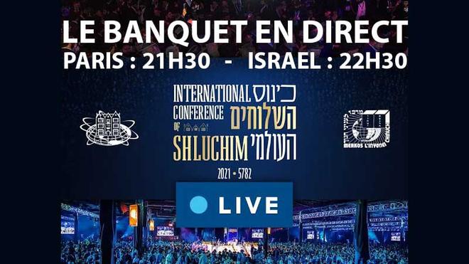 VIDEO LIVE. Kinous Hachlou’him 5782 : La grande soirée du Banquet en direct à 21h30 à Paris