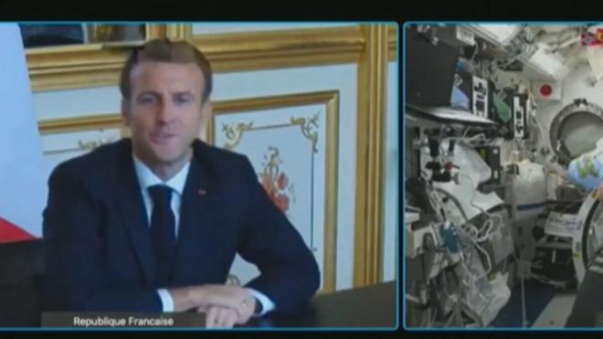 Thomas Pesquet, depuis l’ISS, à Emmanuel Macron :  «On voit les effets néfastes de l’activité humaine sur la Terre»