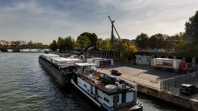 Transport fluvial en Île-de-France : livré par bateau, Franprix a réussi à «amortir le surcoût»