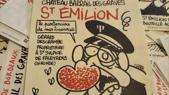 "Le partenaire de mes bavures" : une étiquette de vin signée Charb fait réagir la police