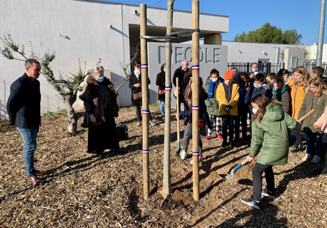 LIRAC La sénatrice Vivette Lopez plante un arbre à la forêt école