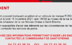 Saint-Etienne : la police lance un appel à témoins après un accident
