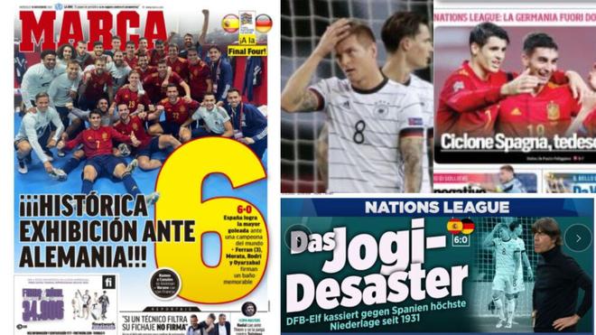 La presse internationale se délecte après le carton de l'Espagne face à l'Allemagne