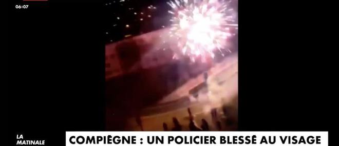 Plusieurs policiers visés par des tirs de mortiers d'artifice à Compiègne dans l'Oise - L’un d’eux a été sévèrement touché au visage - VIDEO