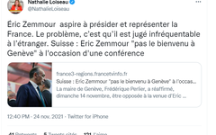 Nathalie Loiseau provoque une crise diplomatique après ses propos sur la Suisse : en novembre, elle se moquait de Zemmour “jugé infréquentable” en Suisse (MàJ)