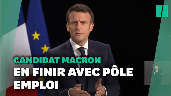 VIDEO – Le candidat Macron veut transformer Pôle Emploi en France Travail