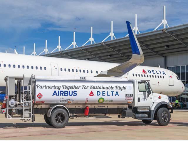 Delta et Airbus collaborent dans le vol décarboné