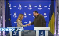 Russie/Ukraine: «Nous sommes avec vous», lance la présidente du Parlement européen à Kiev