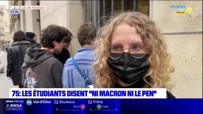 "Ni Macron ni Le Pen": des étudiants bloquent la Sorbonne ce mercredi