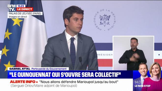 Gabriel Attal: "Il ne s'agissait pas du dernier Conseil des ministres du premier quinquennat d'Emmanuel Macron"