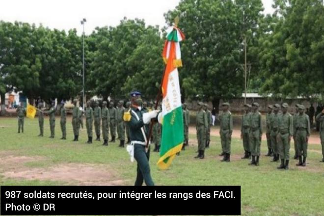 Bouaké – Défense du territoire, lutte contre le terrorisme : 987 nouveaux soldats en renfort