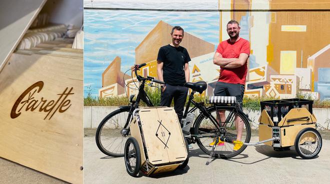 À Hautepierre, deux ex-ingénieurs lancent « Carette », une marque de remorques à vélo made in Strasbourg