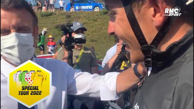 Tour de France : L'émotion de Cosnefroy après son échange avec Emmanuel Macron