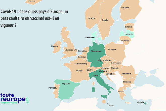 [Carte] Covid-19 : dans quels pays d’Europe un pass sanitaire est-il en vigueur ?