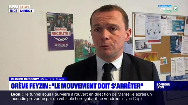 Grève à la raffinerie de Feyzin: le ministre du Travail, Olivier Dussopt s'exprime