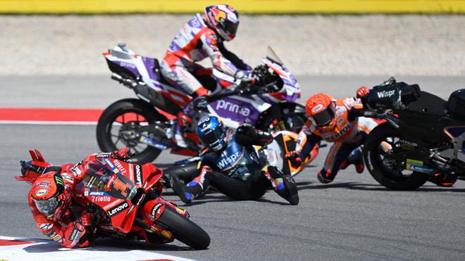 MotoGP: Bagnaia royal au Portugal, Marquez déjà blessé