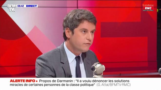Gabriel Attal sur le Fonds Marianne: "Je n'ai pas de raison de ne pas croire en ce que dit ma collègue Marlène Schiappa"
