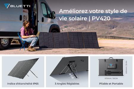 BLUETTI a dévoilé son nouveau panneau solaire PV420 pour un accès facile à l’énergie renouvelable