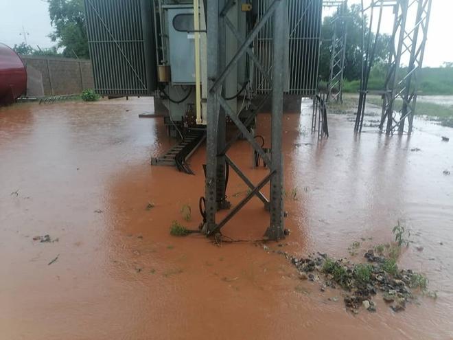 SONABEL: inondation au poste de distribution de Ouaga 2000