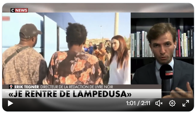 Erik Tegnér à Lampedusa : “Sur place, j’ai vu une immigration économique à 90%” (VIDÉO)