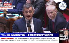 Motion de rejet contre la loi Immigration: "Vous avez peur du débat" répond Gérald Darmanin à Edwige Diaz