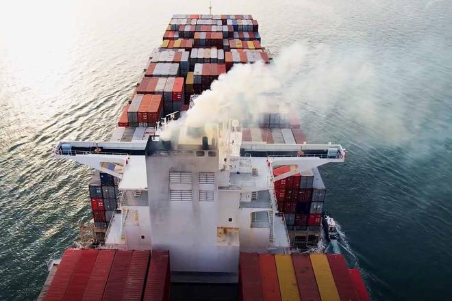 Seabound dévoile un container qui transforme 78 % des émissions maritimes en galet de calcaire