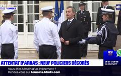 Attentat d'Arras: Gérald Darmanin a décoré neuf policiers présents au lycée Gambetta