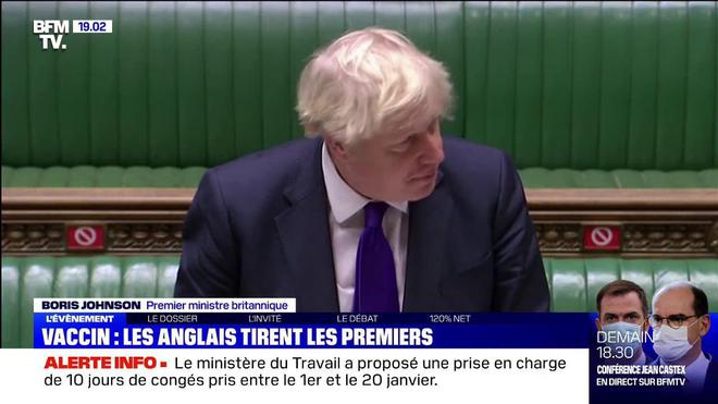 Covid-19: Boris Johnson salue la "fantastique nouvelle" de l'autorisation du vaccin de Pfizer au Royaume-Uni