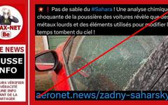 Non, les nuages de sable venu du Sahara ne sont pas composés de « métaux lourds » et d’éléments « utilisés pouvant modifier le temps ».