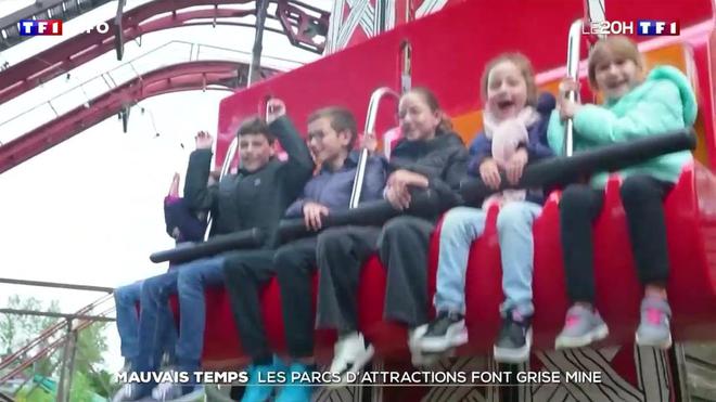 Mauvais temps : les parcs d'attractions font grise mine