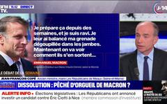 "Ce qu'il a fait, c'est impardonnable": Jean-François Copé réagit aux propos d'Emmanuel Macron rapportés par Le Monde sur sa préparation de la dissolution de l'Assemblée nationale