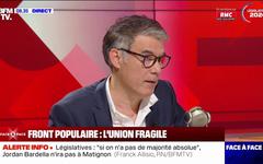 "Je souhaite un vote" pour élire un Premier ministre en cas de victoire du Nouveau Front populaire, estime Olivier Faure