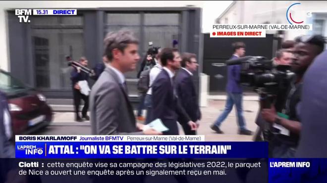 Législatives: Gabriel Attal en campagne dans le Val-de-Marne aux côtés de Mathieu Lefèvre