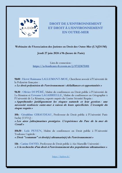 Droit de l’environnement et droit à l’environnement en outre-mer