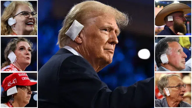 Les partisans de Donald Trump portent désormais des bandages aux oreilles (photos)