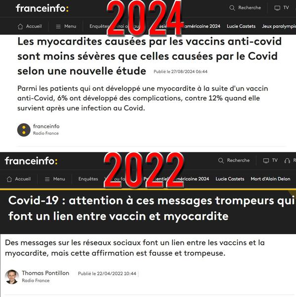 Myocardites et vaccins non liés selon France Info : flagrant délit de mensonge et de propagande !