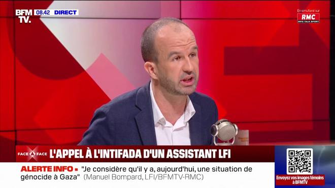 Propos d'Emmanuel Macron sur l’arrêt des ventes d’armes à Israël: Manuel Bompard se félicite que le président "vienne enfin sur ce terrain"