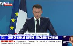 Emmanuel Macron, sur la mort de Yahya Sinouar: "Ce jour est un tournant, en même temps qu'un succès militaire pour Israël"