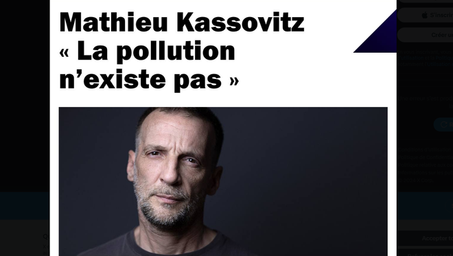 Des écolos furieux attaquent Kassovitz pour écolo-scepticisme