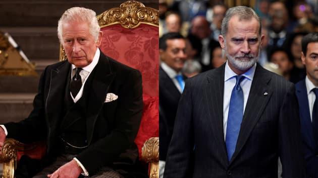 Inondations en Espagne: Charles III adresses ses  "condoléances" au roi Felipe VI et aux Espagnols