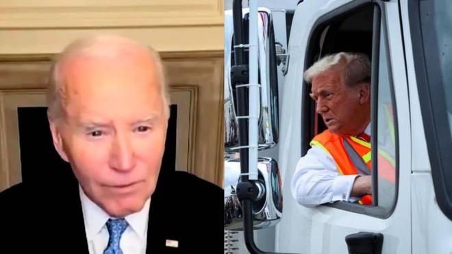 Joe Biden traite les électeurs de Donald Trump « d’ordures », il lui répond dans un camion poubelle (vidéo)